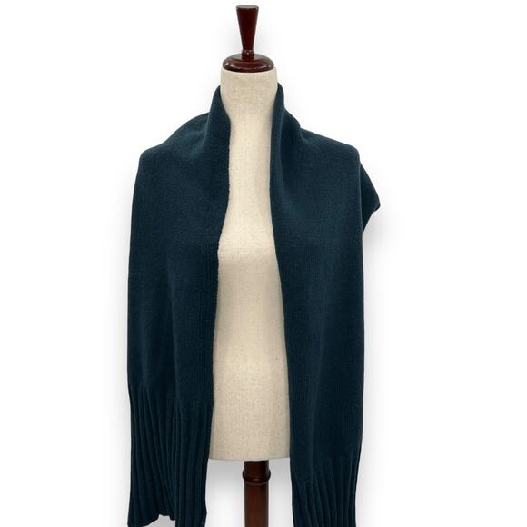 On 34th Women's Wide-Ribbed Solid Knit Scarf Macy's Navy Blue Winter neck warm - Picture 6 of 9